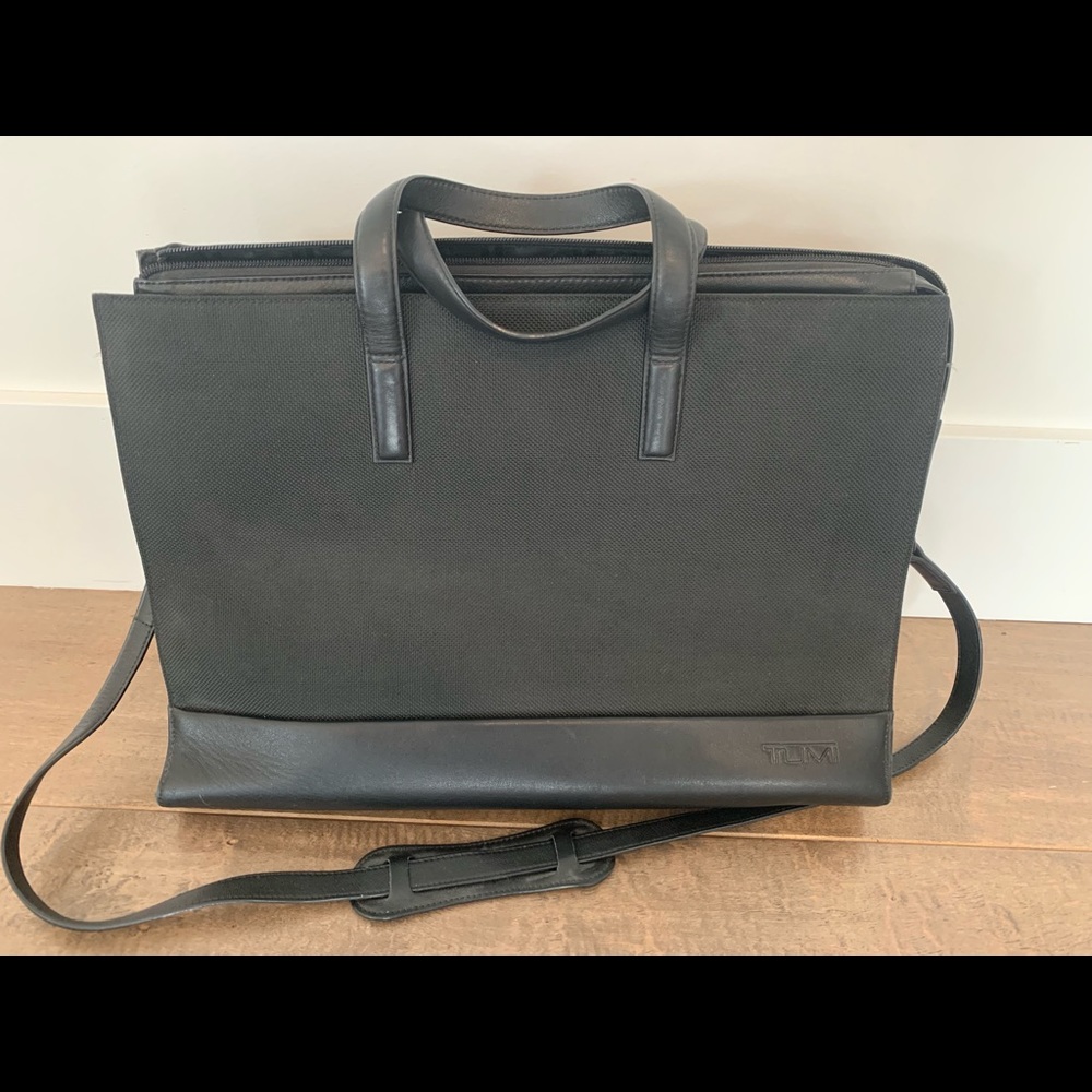 Tumi Nylon and Leather briefcase.